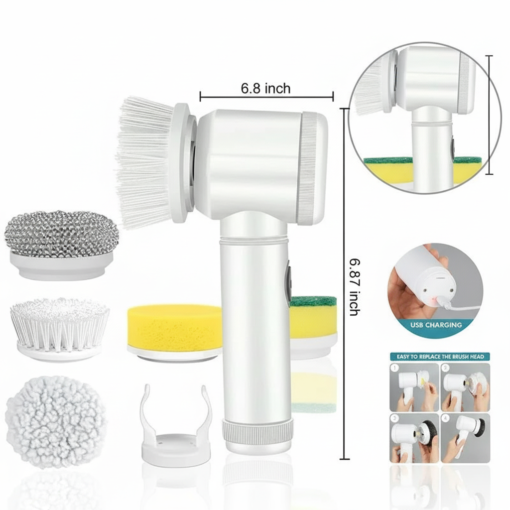 PowerClean trådlös rengöringsborste med 360° rotation – bild 3